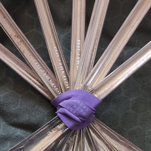 Elegant Sterling Silver Plated Lemonade Or Iced Tea Spoon Set - Picture 2 of 5